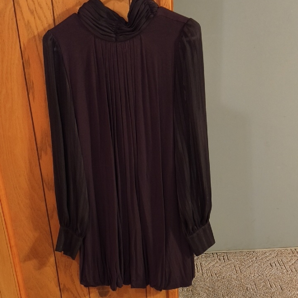Elegant Black Pleated Dress